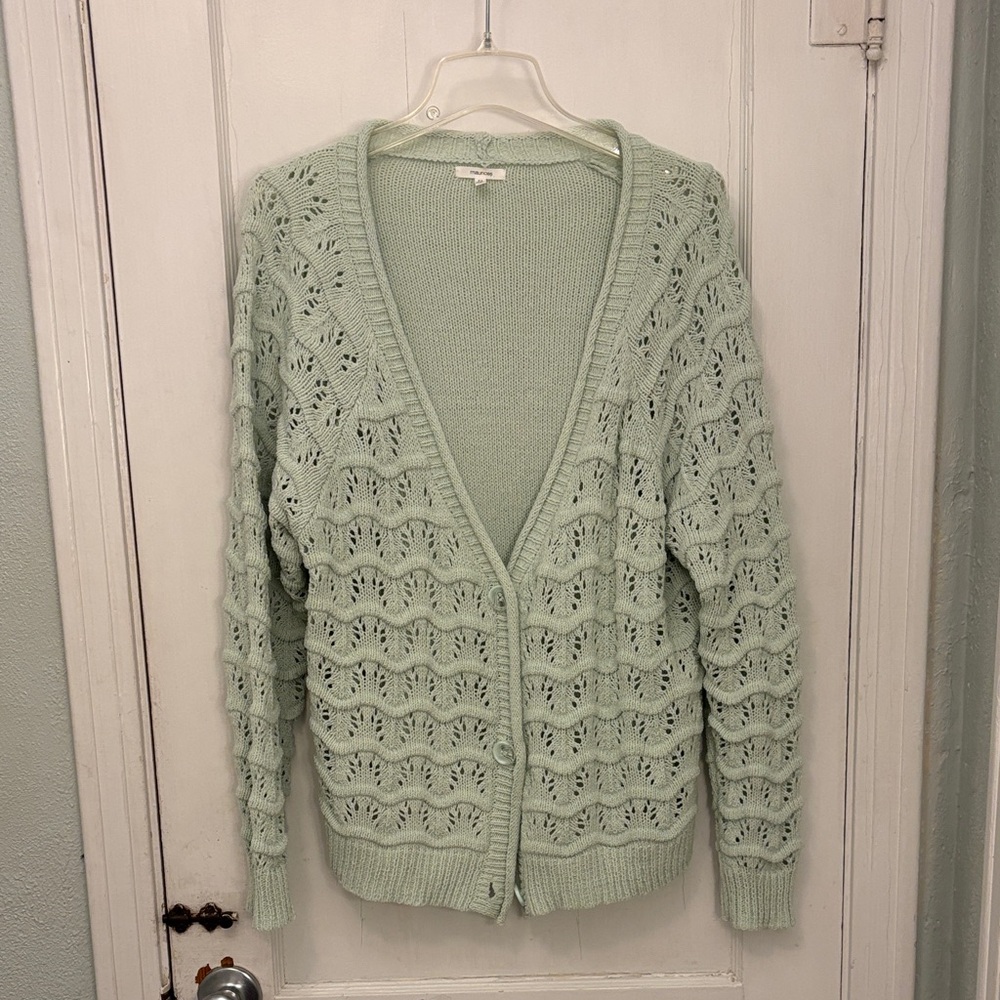 Maurices Mint Green Knit Cardigan